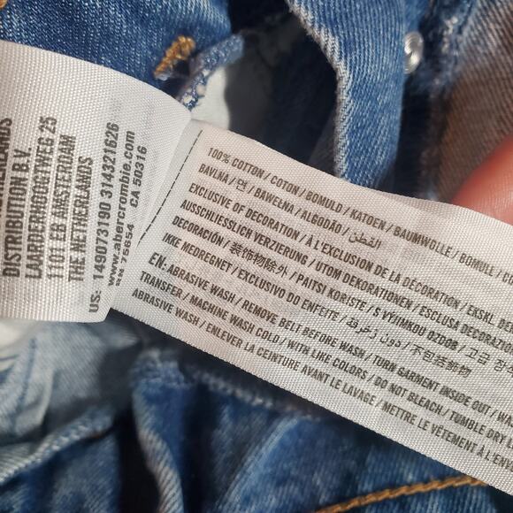 Abercrombie & Fitch Natural Rise Short Women's Size 29 / 8 Button Fly with Belt - Picture 11 of 15